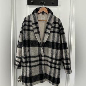 Madewell Plaid Coat Size Large